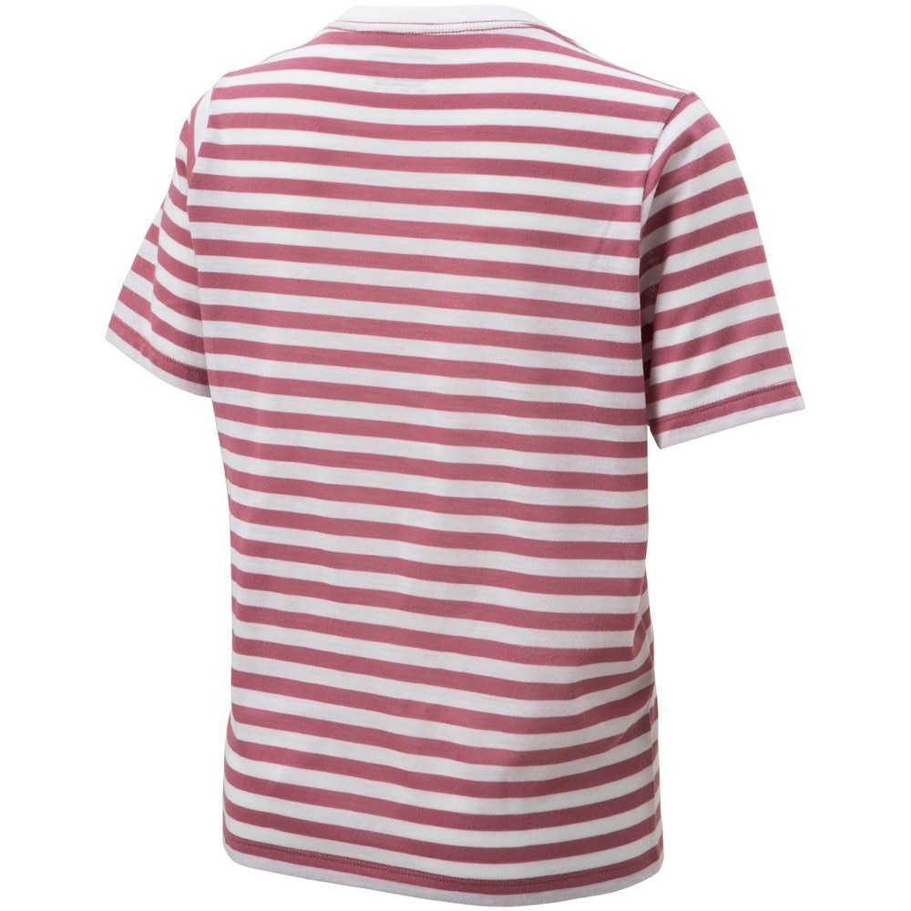マーモット（Marmot）（レディース）ボーダーハーフスリーブティー ローズ TOWRJA44YY ROS コラボ 半袖Tシャツ ワンポイント トップス カジュアル アウトドア スポーツ
