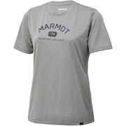 マーモット（Marmot）（レディース）半袖Tシャツ 74マーモットハーフスリーブティー TOWRJA55 LGY UVカット プリント トップス カジュアル スポーツ