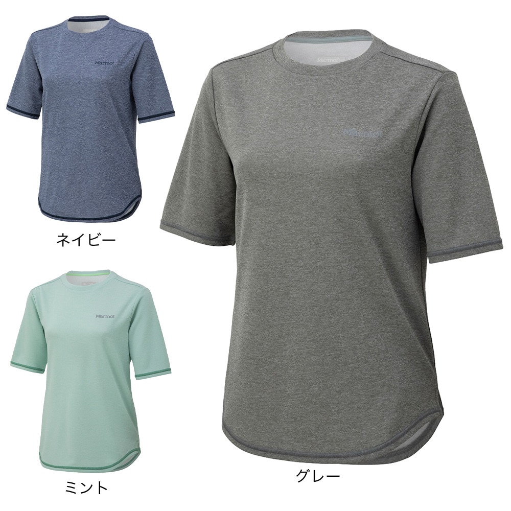 マーモット（Marmot）（レディース）半袖Tシャツ スポットオフハーフスリーブティー TOWRJA57 CLD グレー