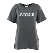 エーグル（AIGLE）（レディース）半袖Tシャツ 吸水速乾 AIGLE ロゴ半袖Tシャツ ZTFQ591-006