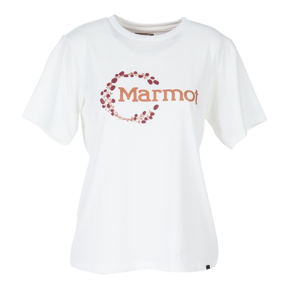 マーモット（Marmot）（レディース）半袖Tシャツ バーネットロゴハーフスリーブクルー TOWQJA53 FWH ホワイト