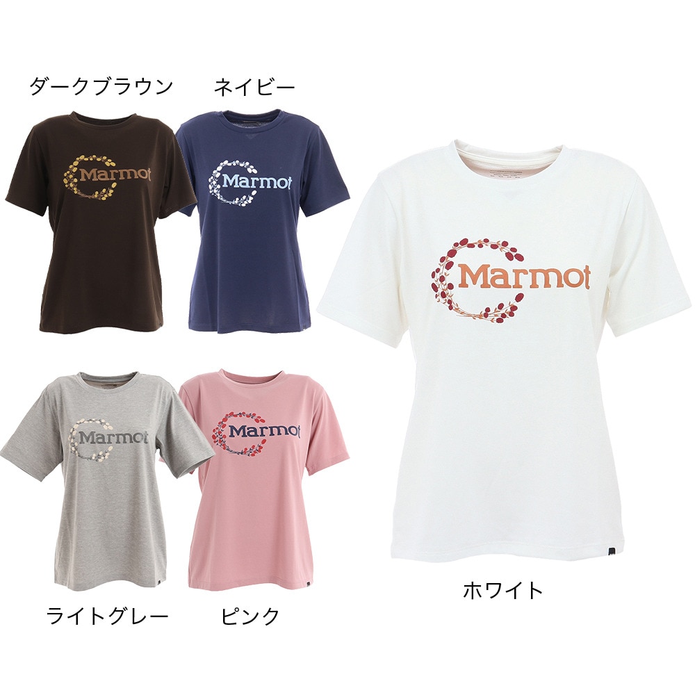 マーモット（Marmot）（レディース）半袖Tシャツ バーネットロゴハーフスリーブクルー TOWQJA53 NV ネイビー