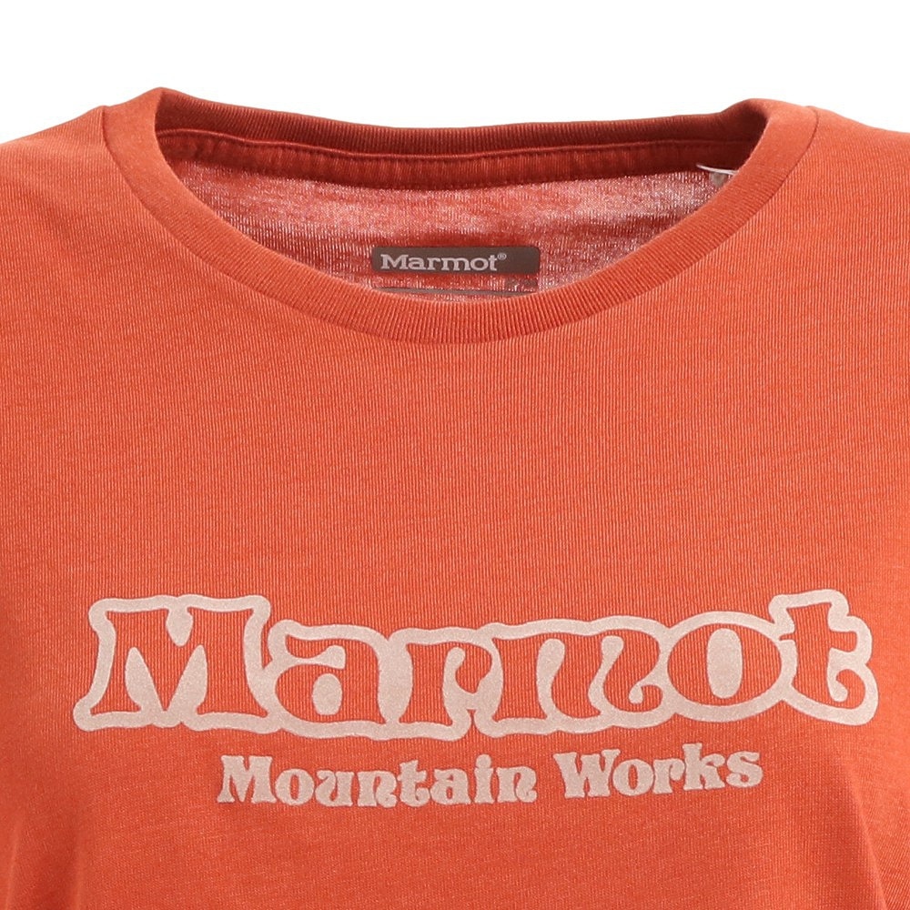 マーモット（Marmot）（レディース）半袖Tシャツ レトロロゴハーフスリーブクルー TOWQJA57 PCT レッド