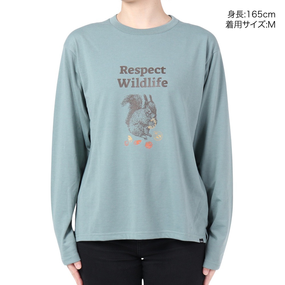 マーモット（Marmot）（レディース）UPF50+ 吸水速乾 ミール クルー 長袖Tシャツ TOWUJB53YY RIS ブルーグレー