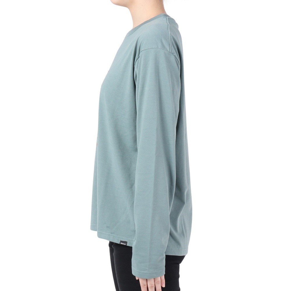 マーモット（Marmot）（レディース）UPF50+ 吸水速乾 ミール クルー 長袖Tシャツ TOWUJB53YY RIS ブルーグレー