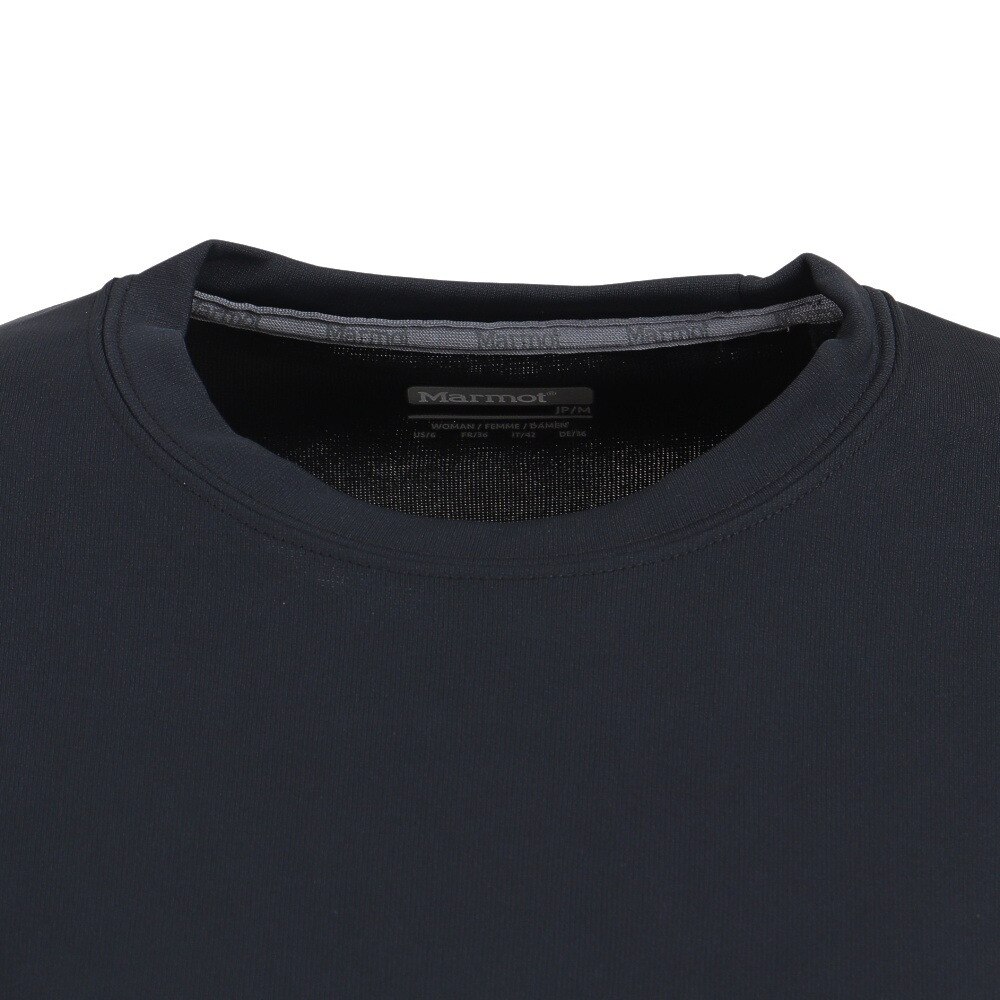 マーモット（Marmot）（レディース）長袖Tシャツ ロンT ヒートナビ クルー 長袖Tシャツ TOWUJB74 BK ブラック