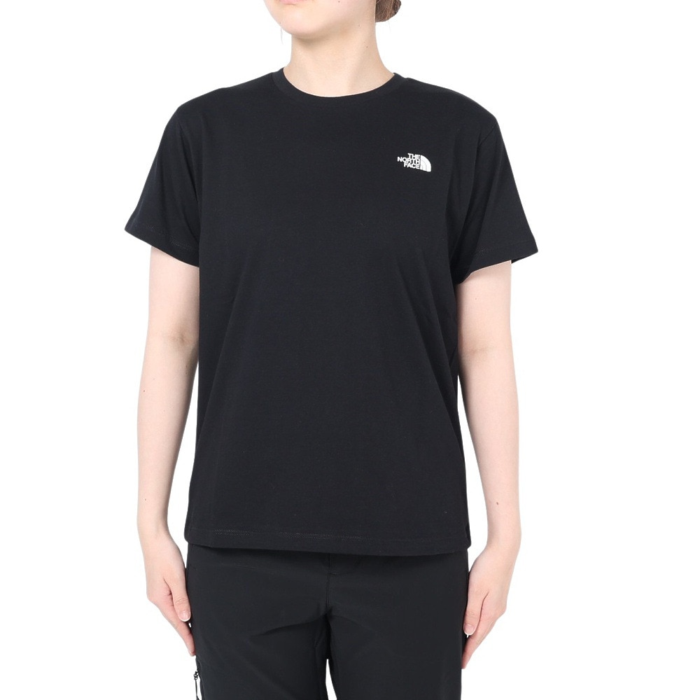 ザ・ノース・フェイス（THE NORTH FACE）（レディース）Tシャツ 半袖 ショートスリーブ FINE ALPIN EQ NTW32333X 黒 ブラック