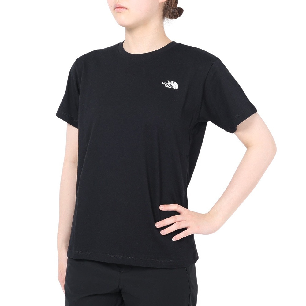 ザ・ノース・フェイス（THE NORTH FACE）（レディース）Tシャツ 半袖 ショートスリーブ FINE ALPIN EQ NTW32333X 黒 ブラック