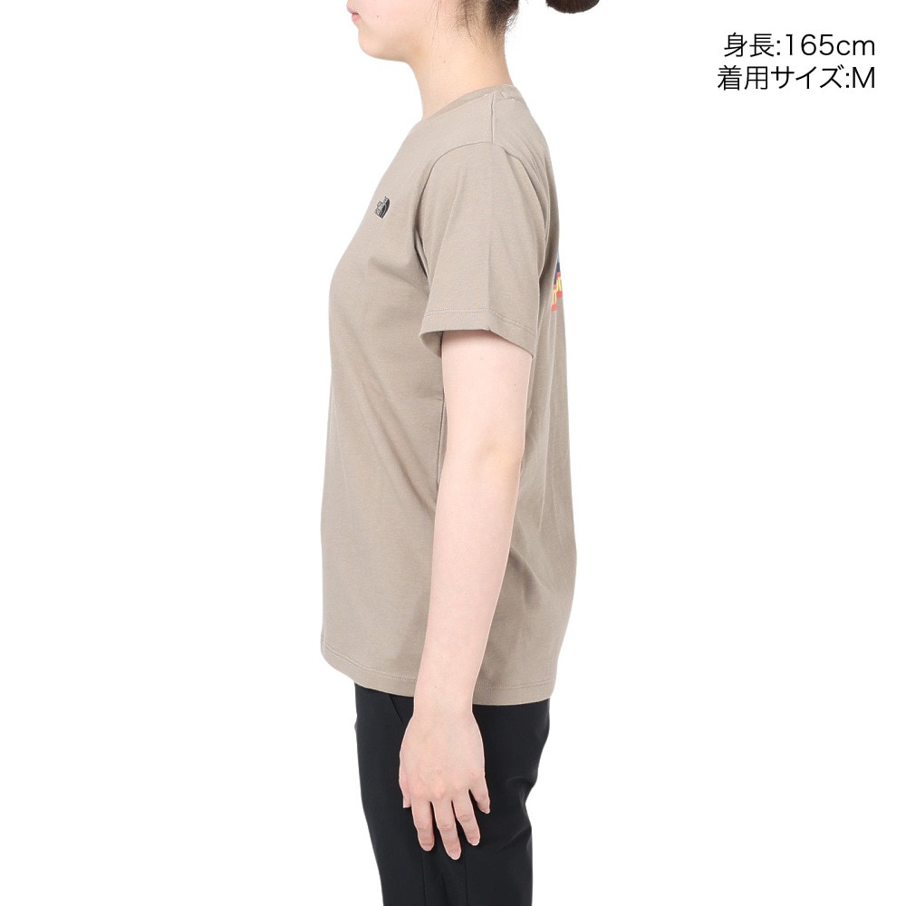ザ・ノース・フェイス（THE NORTH FACE）（レディース）半袖Tシャツ ショートスリーブ FINE ALPIN EQ NTW32333X TW ベージュ