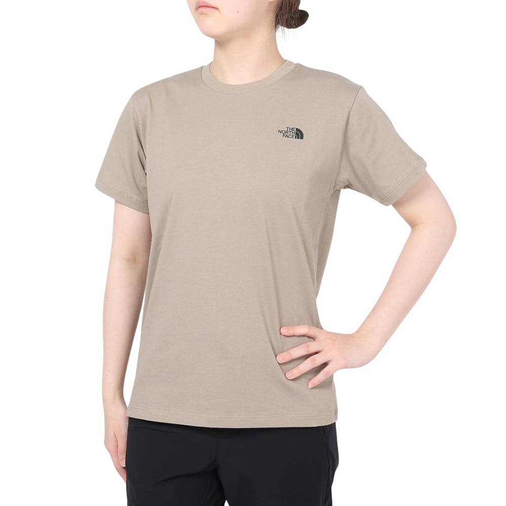 ノースフェイス（THE NORTH FACE）（レディース）半袖Tシャツ ショートスリーブ FINE ALPIN EQ NTW32333X TW ベージュ