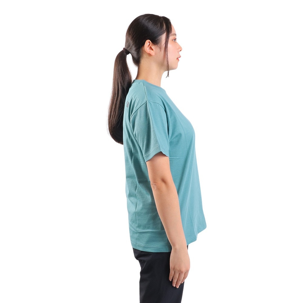 ザ・ノース・フェイス（THE NORTH FACE）（レディース）Tシャツ 半袖 ショートスリーブ シンプルロゴ NTW32335X FW ブルー
