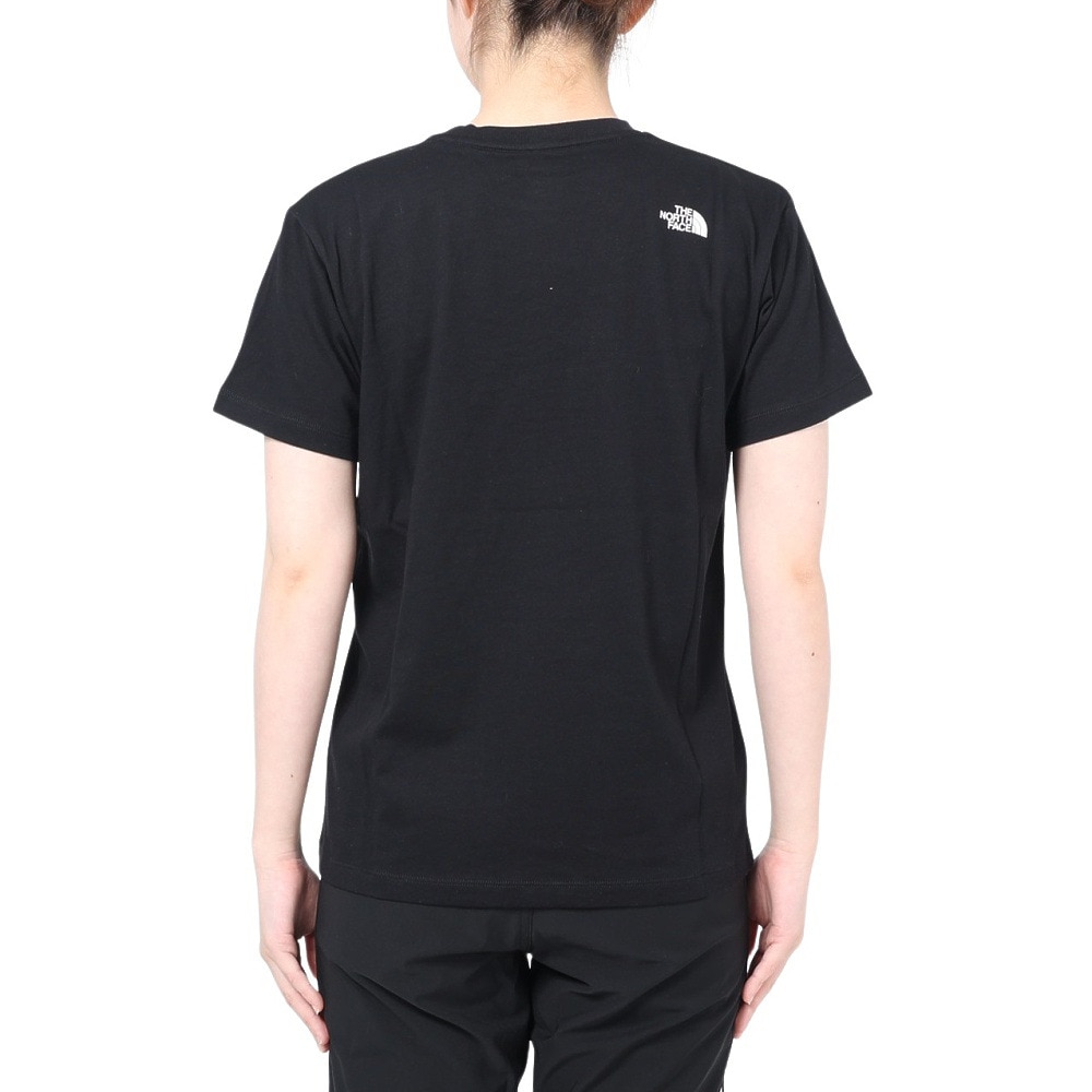 ザ・ノース・フェイス（THE NORTH FACE）（レディース）Tシャツ 半袖 ショートスリーブ シンプルロゴ NTW32335X 黒 ブラック