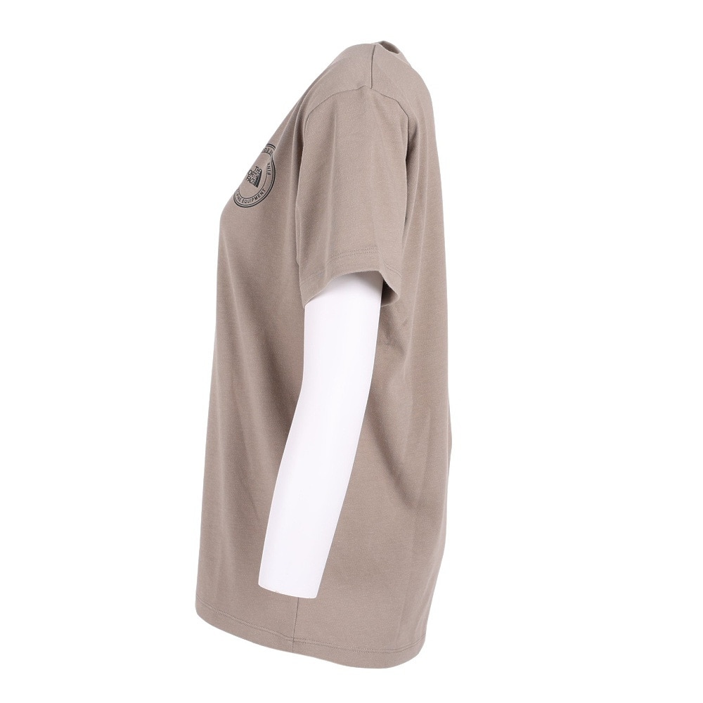ザ・ノース・フェイス（THE NORTH FACE）（レディース）Tシャツ 半袖 ショートスリーブ シンプルロゴ NTW32335X TW ベージュ