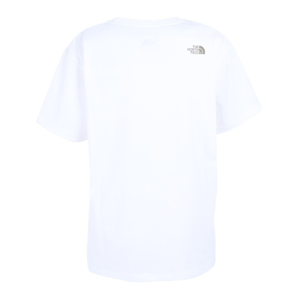 ノースフェイス｜ノースフェイス（THE NORTH FACE）（レディース）半袖Tシャツ ショートスリーブ カラードスクエアロゴTシャツ  NTW32351 MN ホワイト×グレー アウトドア・キャンプ用品はエルブレス