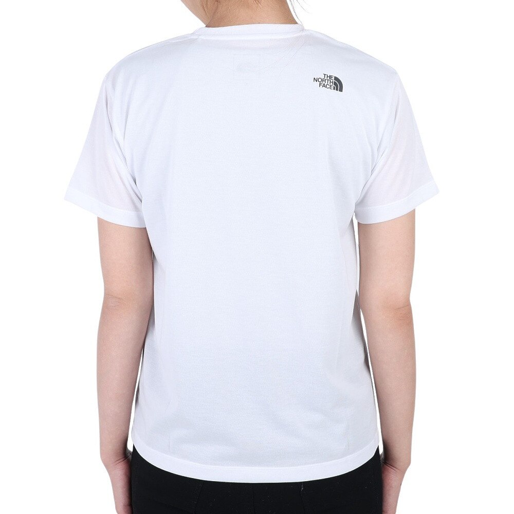 ノースフェイス（THE NORTH FACE）（レディース）半袖Tシャツ ショートスリーブ カラードームTシャツ NTW32354 W ホワイト  アウトドア・キャンプ用品はエルブレス