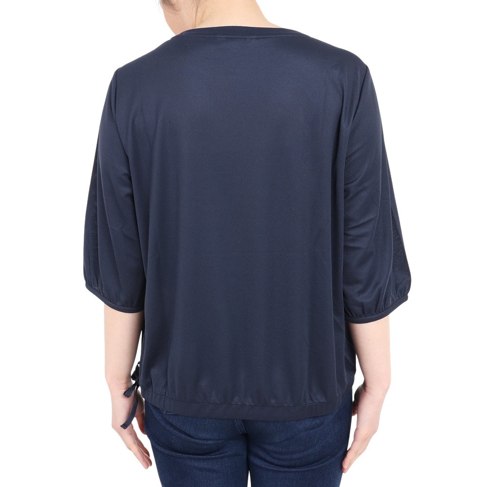 エーグル（AIGLE）（レディース）接触冷感 速乾 半袖Tシャツ 5分袖Tシャツ ZTFAH75-002 ネイビー