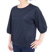 エーグル（AIGLE）（レディース）半袖Tシャツ 5分袖Tシャツ ZTFAH75-002 ネイビー