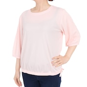 (レディース)半袖Tシャツ クルーネック 5分袖Tシャツ ZTFAH75