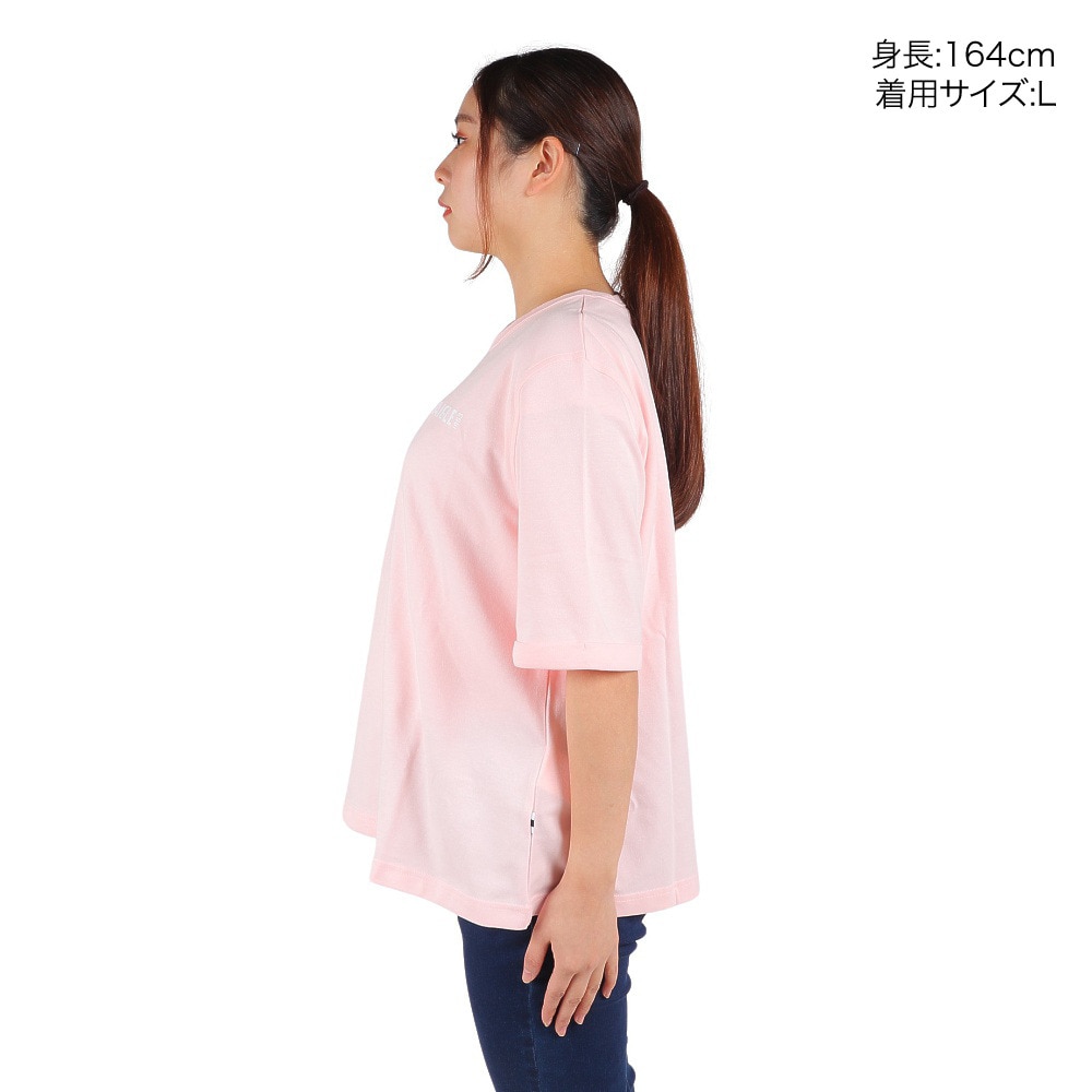 エーグル（AIGLE）（レディース）UPF40+ 吸水速乾 半袖Tシャツ クルーネックロゴTシャツ ZTFAI40-004 ピンク
