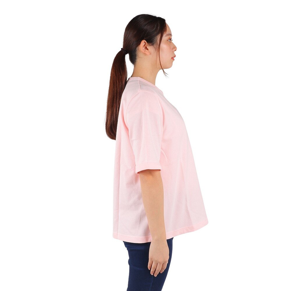 エーグル（AIGLE）（レディース）UPF40+ 吸水速乾 半袖Tシャツ クルーネックロゴTシャツ ZTFAI40-004 ピンク