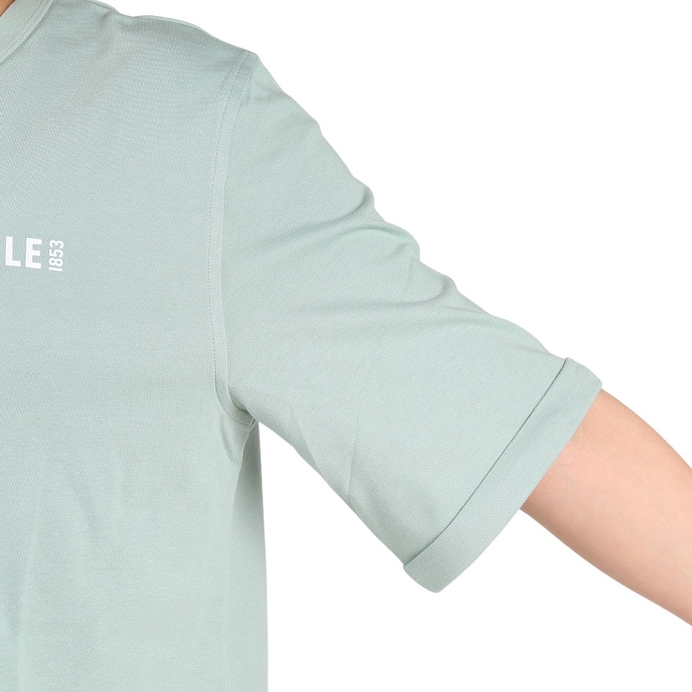 エーグル（AIGLE）（レディース）半袖Tシャツ クルーネックロゴTシャツ ZTFAI40-005 グリーン