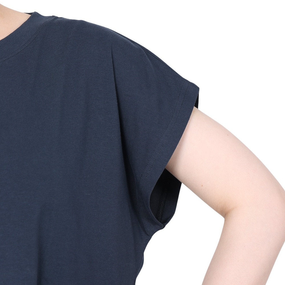 エーグル（AIGLE）（レディース）半袖Tシャツ ドロップショルダーTシャツ ZTFAI72-002 ネイビー