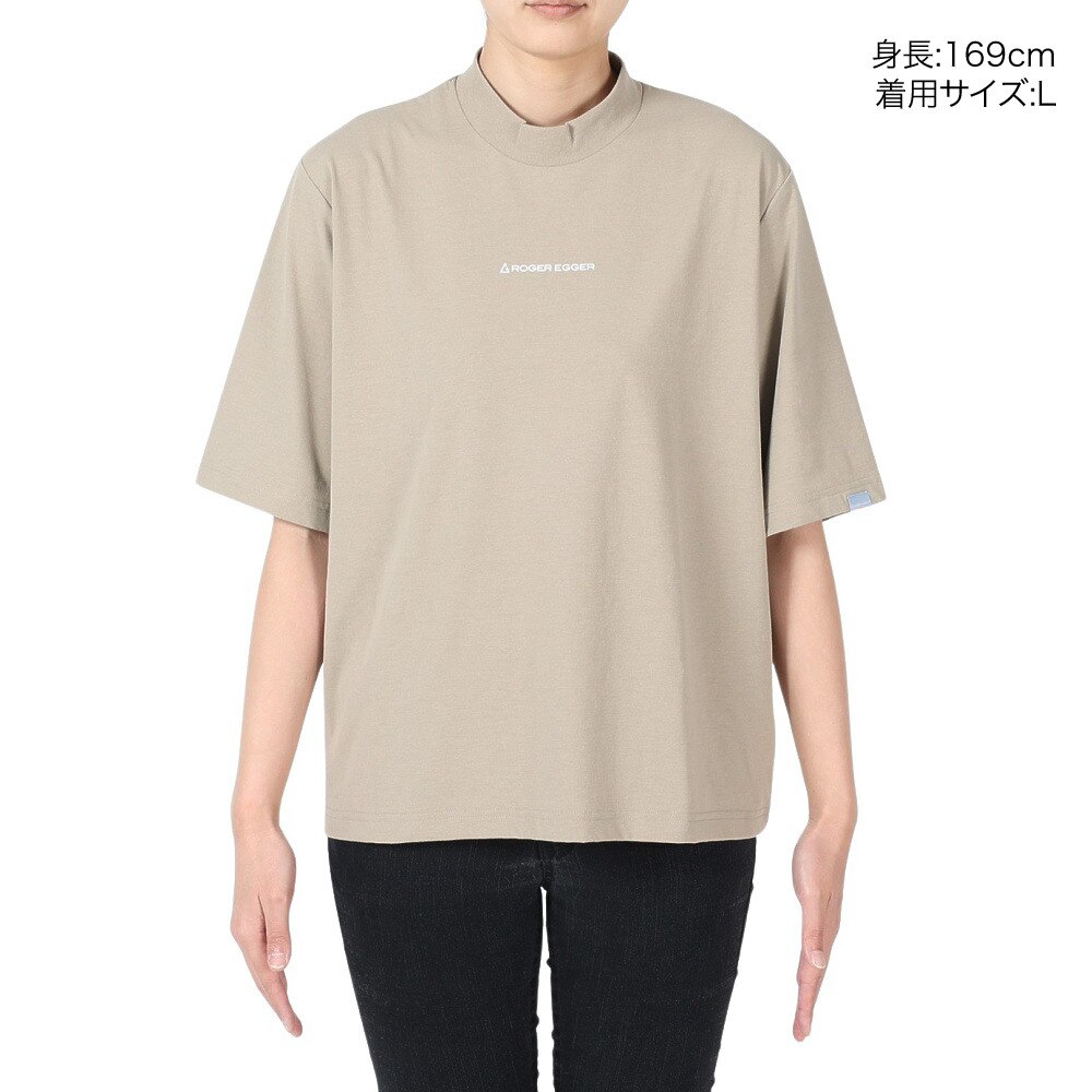ロジャーエーガー（ROGEREGGER）（レディース）スイスブランド 吸水速乾 ストレッチ 半袖Tシャツ ミリオンドライネック RE23SUK5620017BEG ベージュ