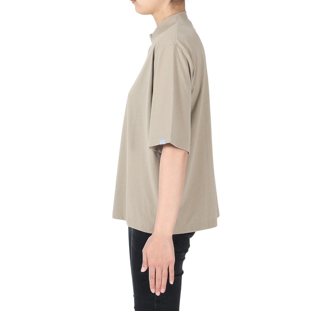 ロジャーエーガー（ROGEREGGER）（レディース）スイスブランド 吸水速乾 ストレッチ 半袖Tシャツ ミリオンドライネック RE23SUK5620017BEG ベージュ
