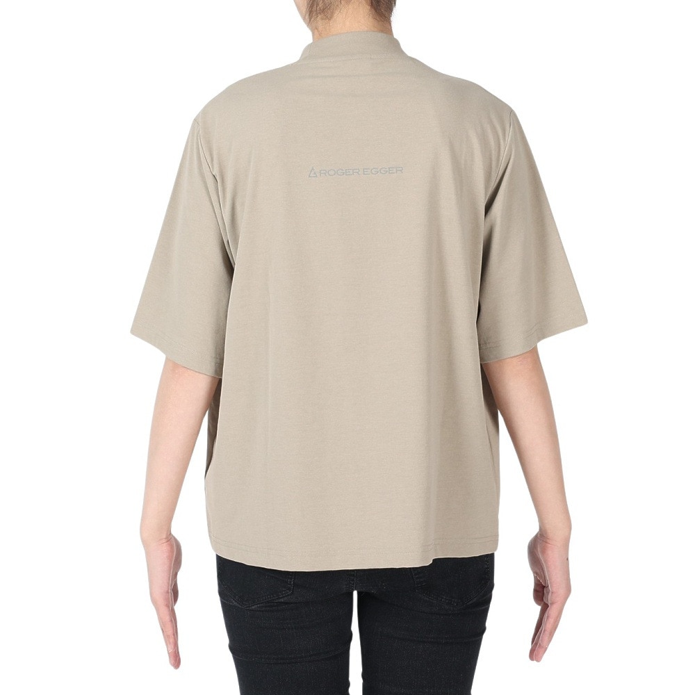 ロジャーエーガー（ROGEREGGER）（レディース）スイスブランド 吸水速乾 ストレッチ 半袖Tシャツ ミリオンドライネック RE23SUK5620017BEG ベージュ