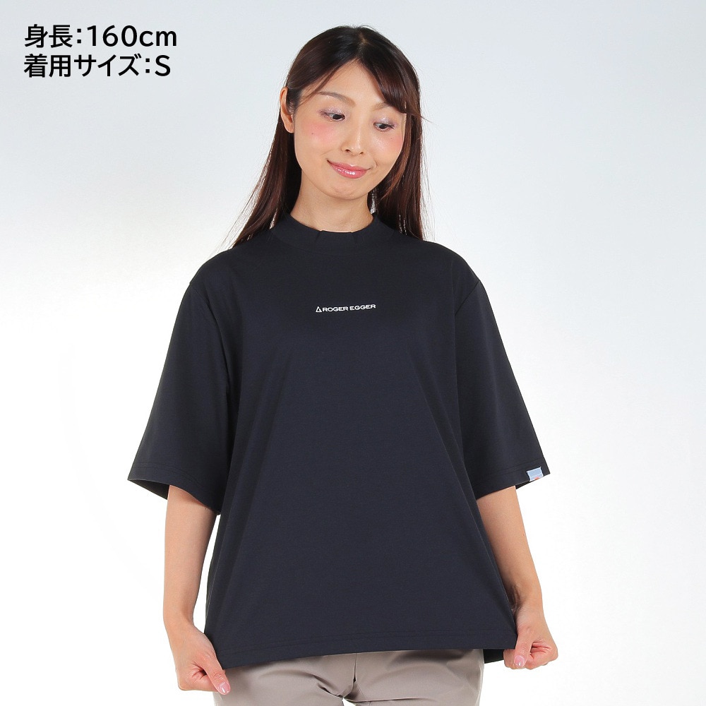 ロジャーエーガー（ROGEREGGER）（レディース）スイスブランド 吸水速乾 ストレッチ 半袖Tシャツ ミリオンドライネック RE23SUK5620017BLK ブラック