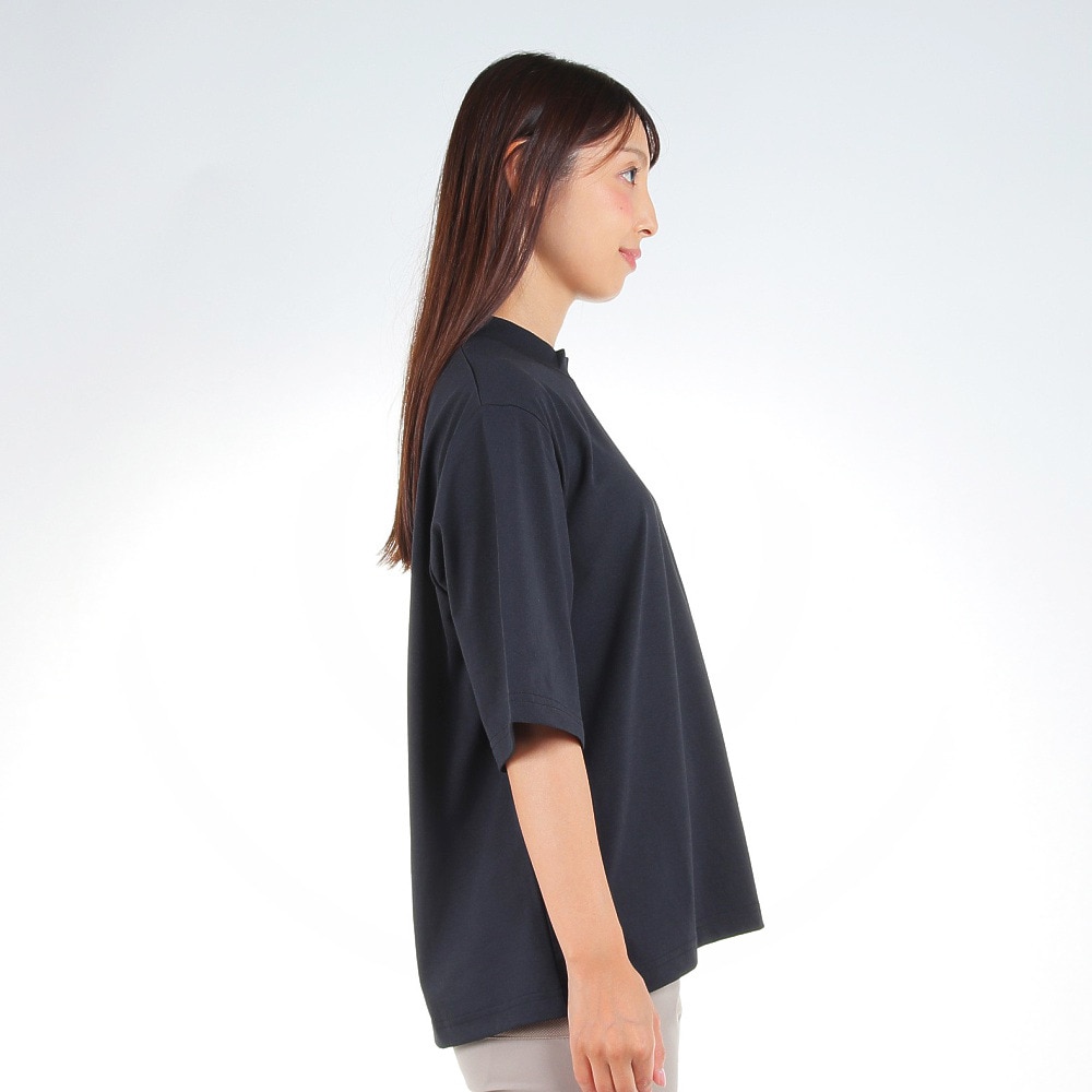 ロジャーエーガー（ROGEREGGER）（レディース）スイスブランド 吸水速乾 ストレッチ 半袖Tシャツ ミリオンドライネック RE23SUK5620017BLK ブラック
