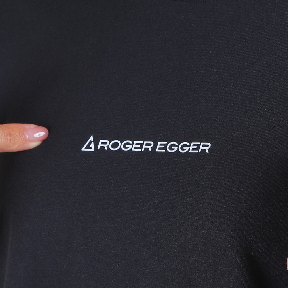 ロジャーエーガー（ROGEREGGER）（レディース）スイスブランド 吸水速乾 ストレッチ 半袖Tシャツ ミリオンドライネック RE23SUK5620017BLK ブラック