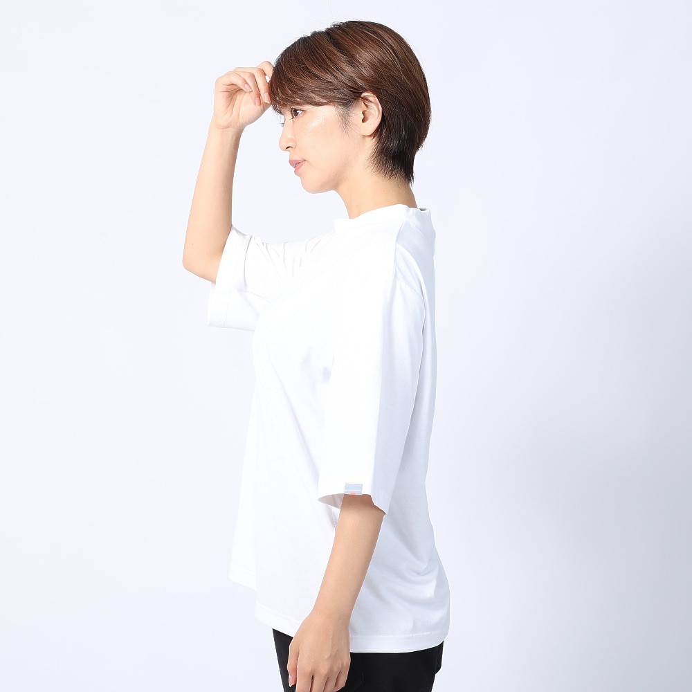 ロジャーエーガー（ROGEREGGER）（レディース）スイスブランド 吸水速乾 ストレッチ 半袖Tシャツ ミリオンドライネック RE23SUK5620017WHT ホワイト