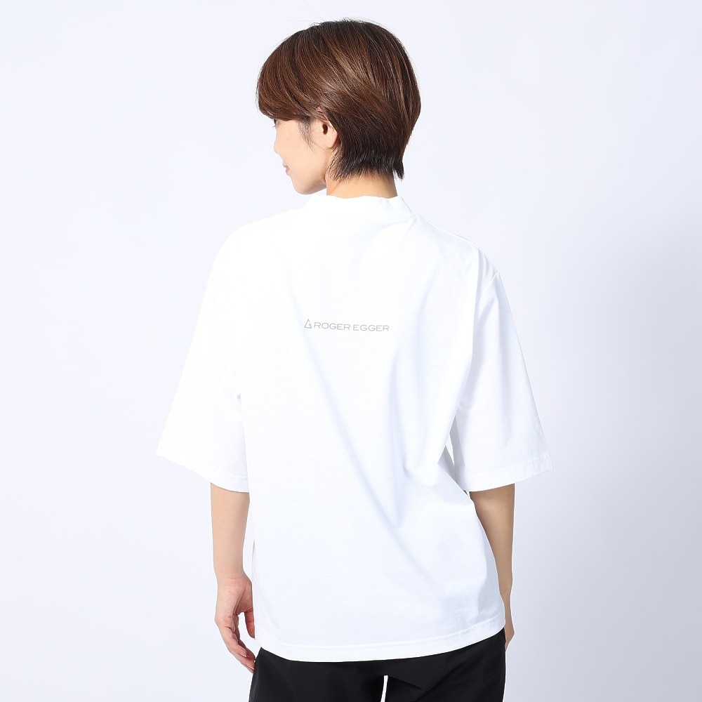 ロジャーエーガー（ROGEREGGER）（レディース）スイスブランド 吸水速乾 ストレッチ 半袖Tシャツ ミリオンドライネック RE23SUK5620017WHT ホワイト