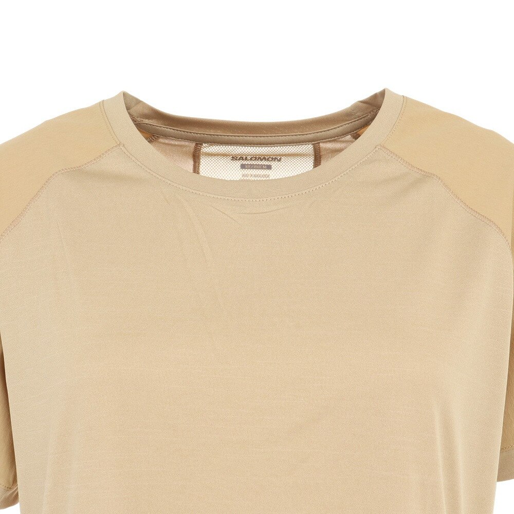 サロモン（SALOMON）（レディース）半袖Tシャツ OUTLINE アウトライン Tシャツ LC2029900 ベージュ  アウトドア・キャンプ用品はエルブレス
