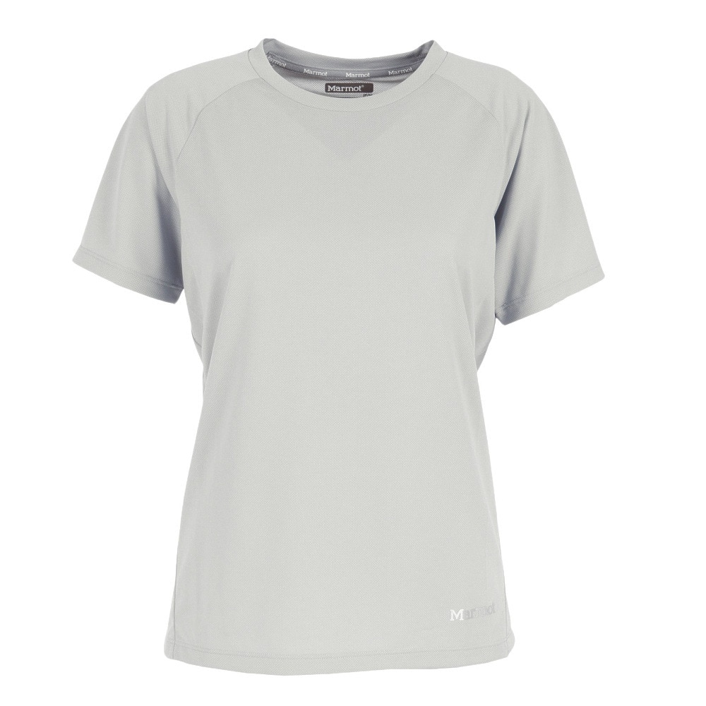 マーモット（Marmot）（レディース）吸水速乾 シンプル 半袖Tシャツ クライムスキンハーフスリーブクルー Tシャツ TOWTJA40 LGY ライトグレー