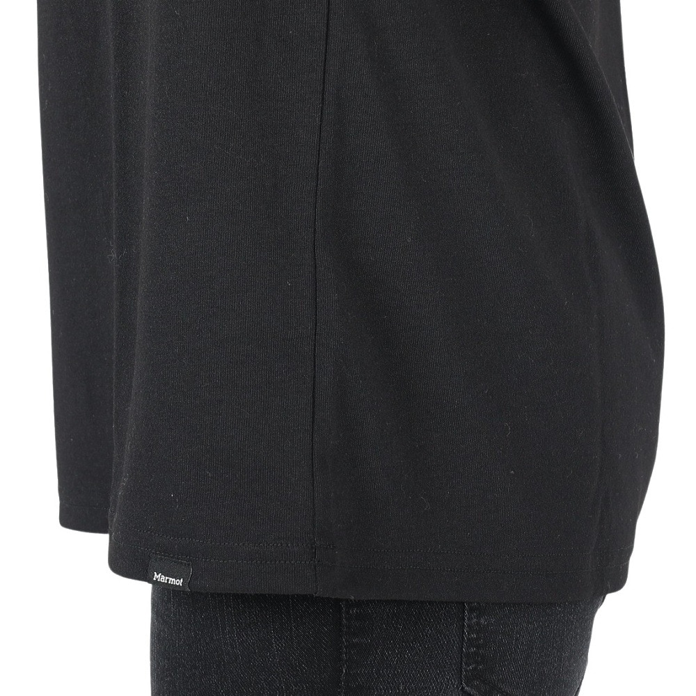 マーモット（Marmot）（レディース）UPF30 速乾 半袖Tシャツ バッククライミング ハーフスリーブクルーネック TOWTJA47 BK ブラック