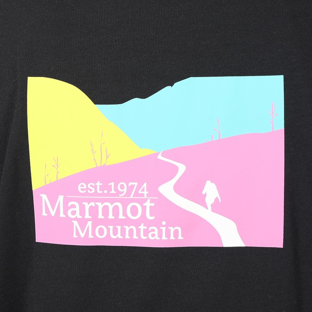 マーモット（Marmot）（レディース）UPF30 速乾 半袖Tシャツ バッククライミング ハーフスリーブクルーネック TOWTJA47 BK ブラック