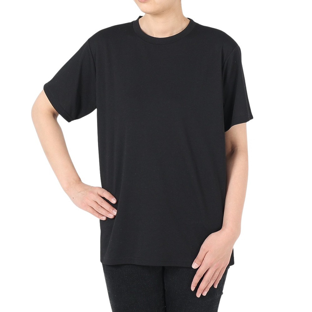 マーモット（Marmot）（レディース）UPF30 速乾 半袖Tシャツ バッククライミング ハーフスリーブクルーネック TOWTJA47 BK ブラック