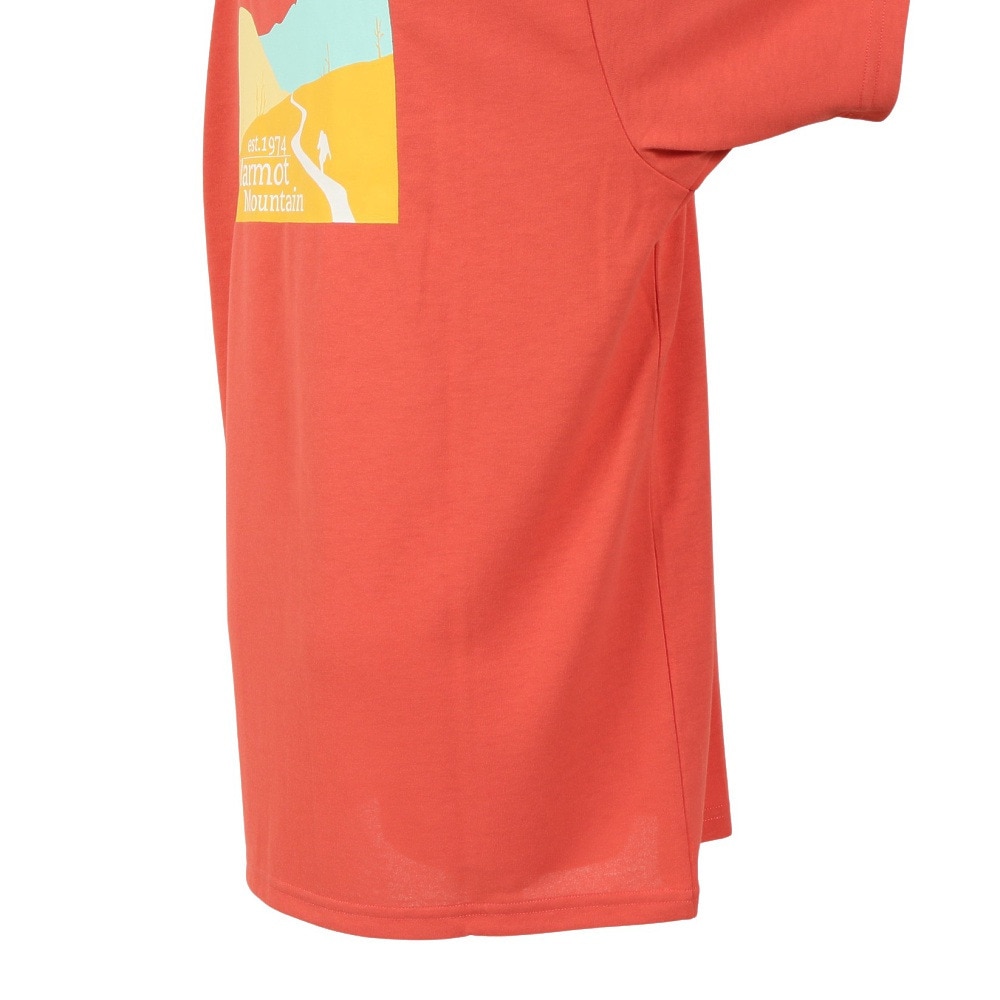 マーモット（Marmot）（レディース）UPF30 速乾 半袖Tシャツ バッククライミング ハーフスリーブクルーネック TOWTJA47 CRL ピンク