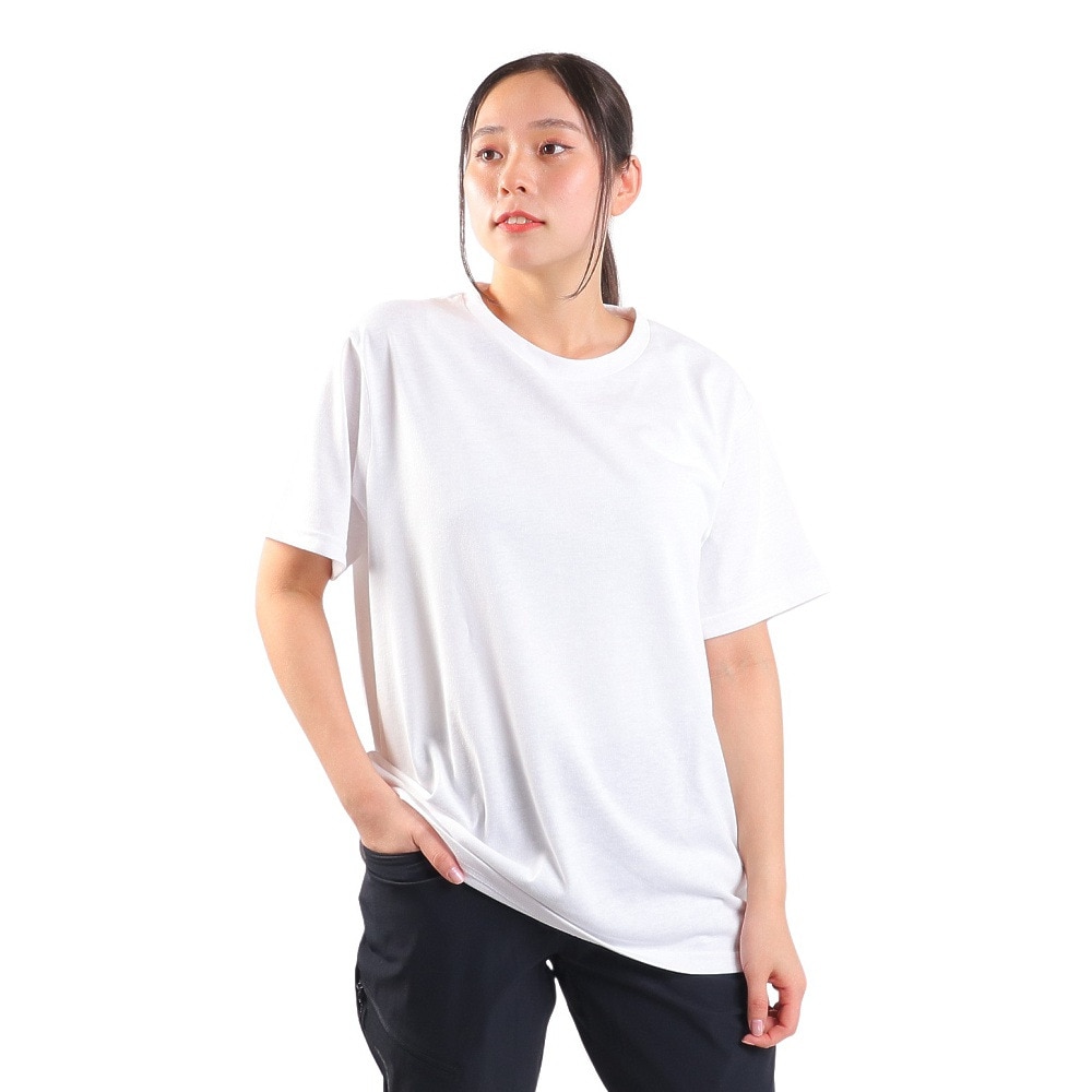 マーモット（Marmot）（レディース）UPF30 速乾 半袖Tシャツ バッククライミング ハーフスリーブクルーネック TOWTJA47 FWH ホワイト