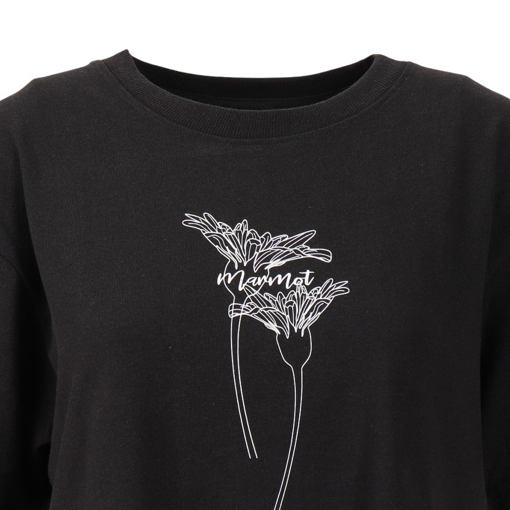 マーモット（Marmot）（レディース）UPF50+ 吸汗速乾 半袖Tシャツ ダンデライオン ハーフスリーブクルーネック Tシャツ TOWTJA52 BK ブラック