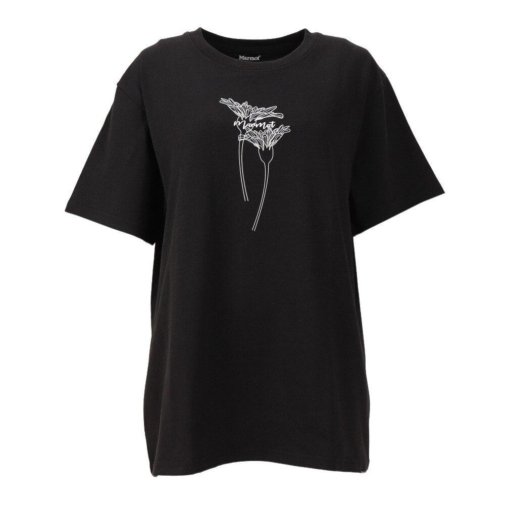 マーモット（Marmot）（レディース）UPF50+ 吸汗速乾 半袖Tシャツ ダンデライオン ハーフスリーブクルーネック Tシャツ TOWTJA52 BK ブラック