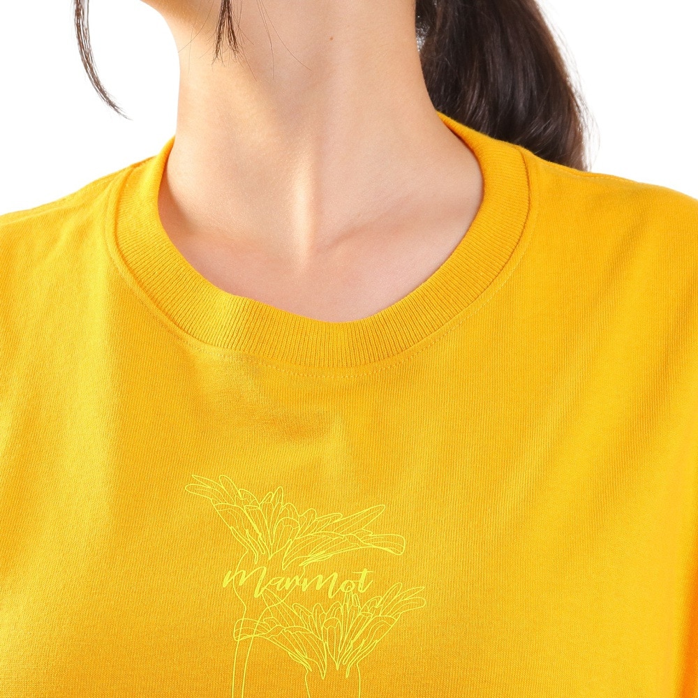 マーモット（Marmot）（レディース）UPF50+ 吸汗速乾 半袖Tシャツ ダンデライオン ハーフスリーブクルーネック Tシャツ TOWTJA52 SOL イエロー