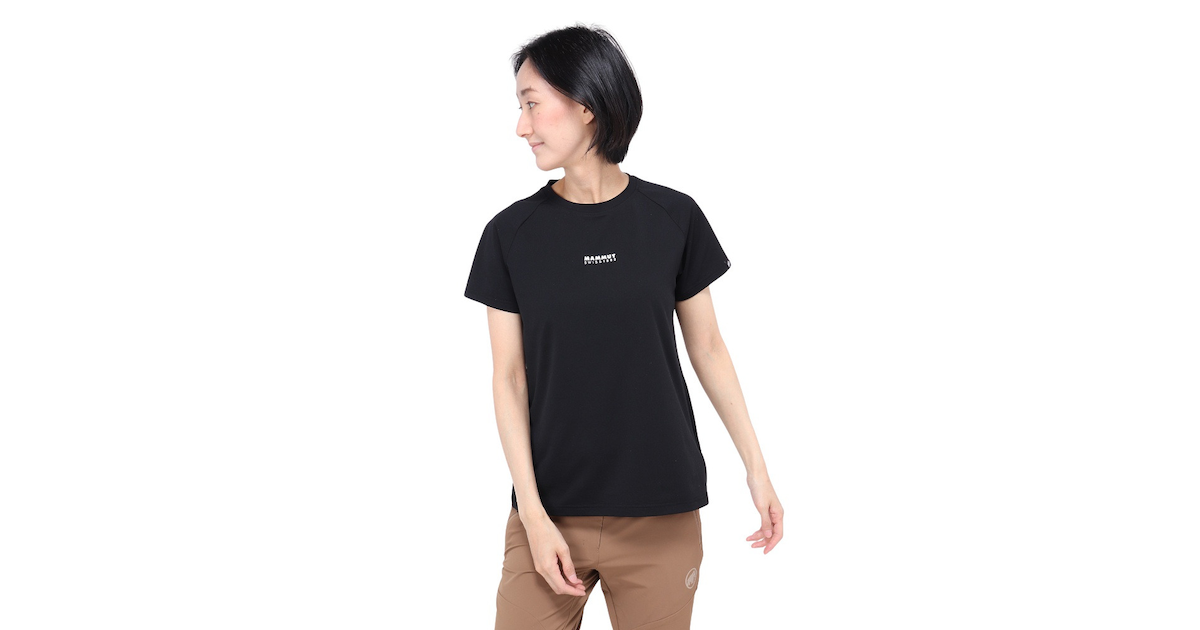 MAMMUTマムート 半袖シャツ 紫色 Mサイズ マムート / QD ロゴ プリント LSTシャツ AF レディース： ホワイト［00784］ M(日本 サイズL) マムート レディース QD Logo Print T-Shirt AF アウトドアウェア トップス 半袖Tシャツ ホワイト 白 ブラック  黒 ネイビー ブルー ... マムート シャツ レディース Mサイズ