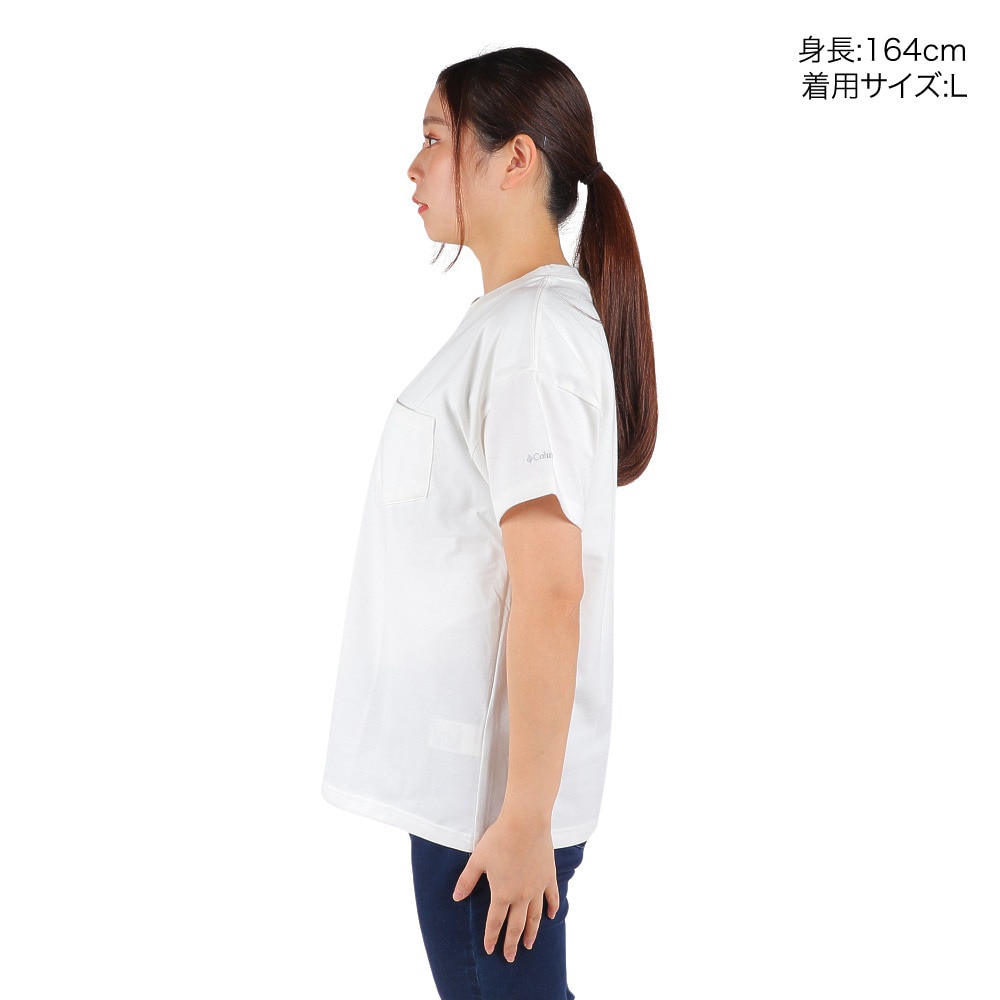 コロンビア（Columbia）（レディース）半袖Tシャツ ヤハラフォレスト ポケットショートスリーブ PL6831 125 ホワイト