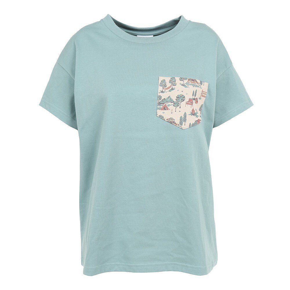 コロンビア（Columbia）（レディース）半袖Tシャツ ヤハラフォレスト ポケットショートスリーブ PL6831 388 グリーン  アウトドア・キャンプ用品はエルブレス