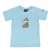 (キッズ)北欧デザイン スナフキン ジュニア 半袖Tシャツ カットソー ムーミン UCON M51630 305 サックス
