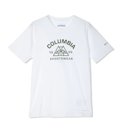 コロンビア（Columbia）（キッズ）ジュニア 半袖Tシャツ カットソー マウントエコーショートスリーブグラフィックTシャツ AB6637 100 ホワイト