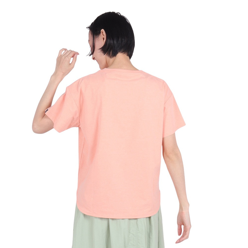 ホールアース（Whole Earth）（レディース）速乾 ストレッチ グラフィックプリント 半袖Tシャツ WE2RDZ21 CRL